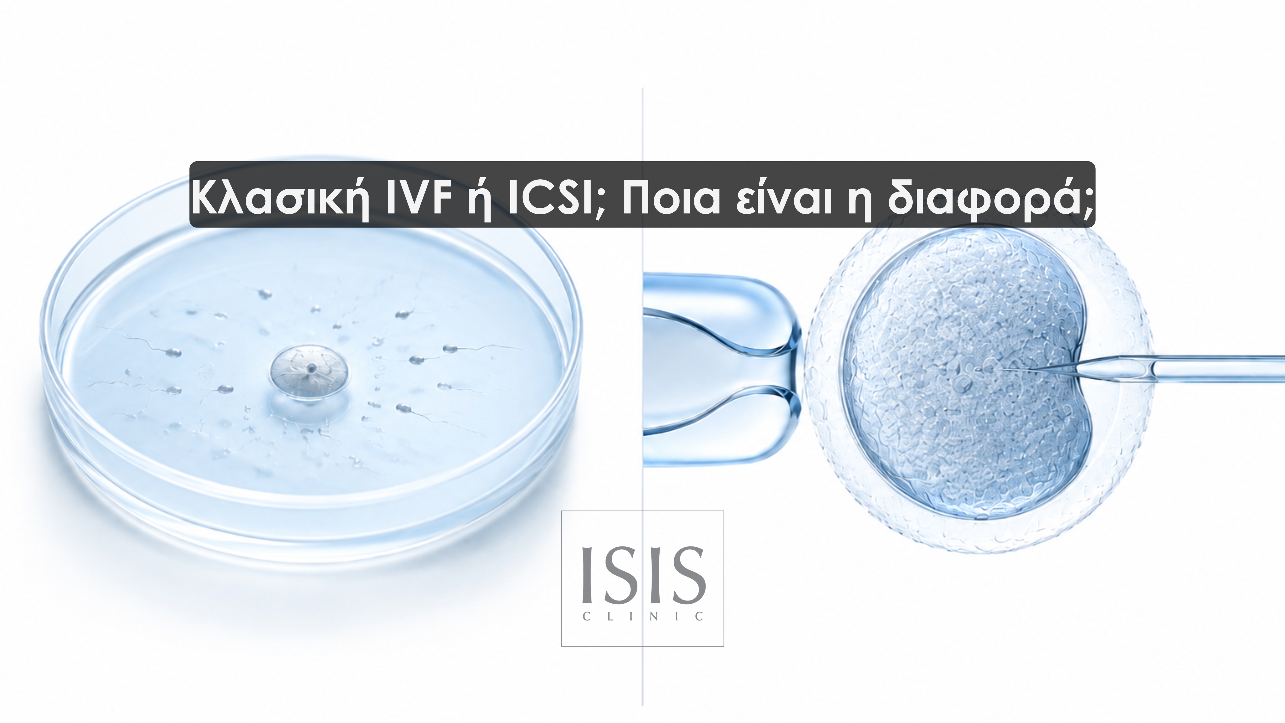 Κλασική IVF ή ICSI; Ποια είναι η διαφορά; Κλασική IVF ή ICSI; Ποια είναι η διαφορά;